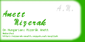 anett mizerak business card